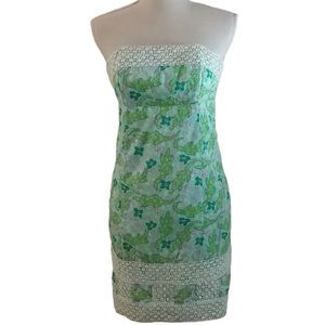 Lilly Pulitzer Alligator Lace Strapless Mini Dress
